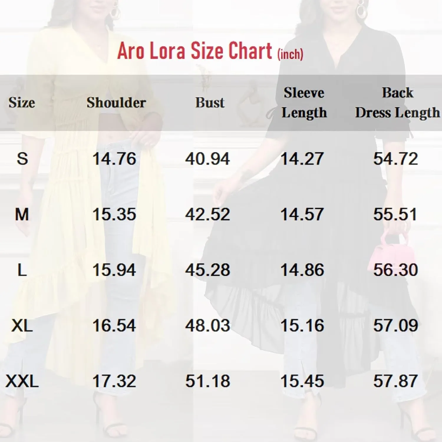 Aro Lora Women's Button Down Shirt Dress Sheer Chiffon V Neck Asymmetrical Ruffle Summer Beach Maxi Dress