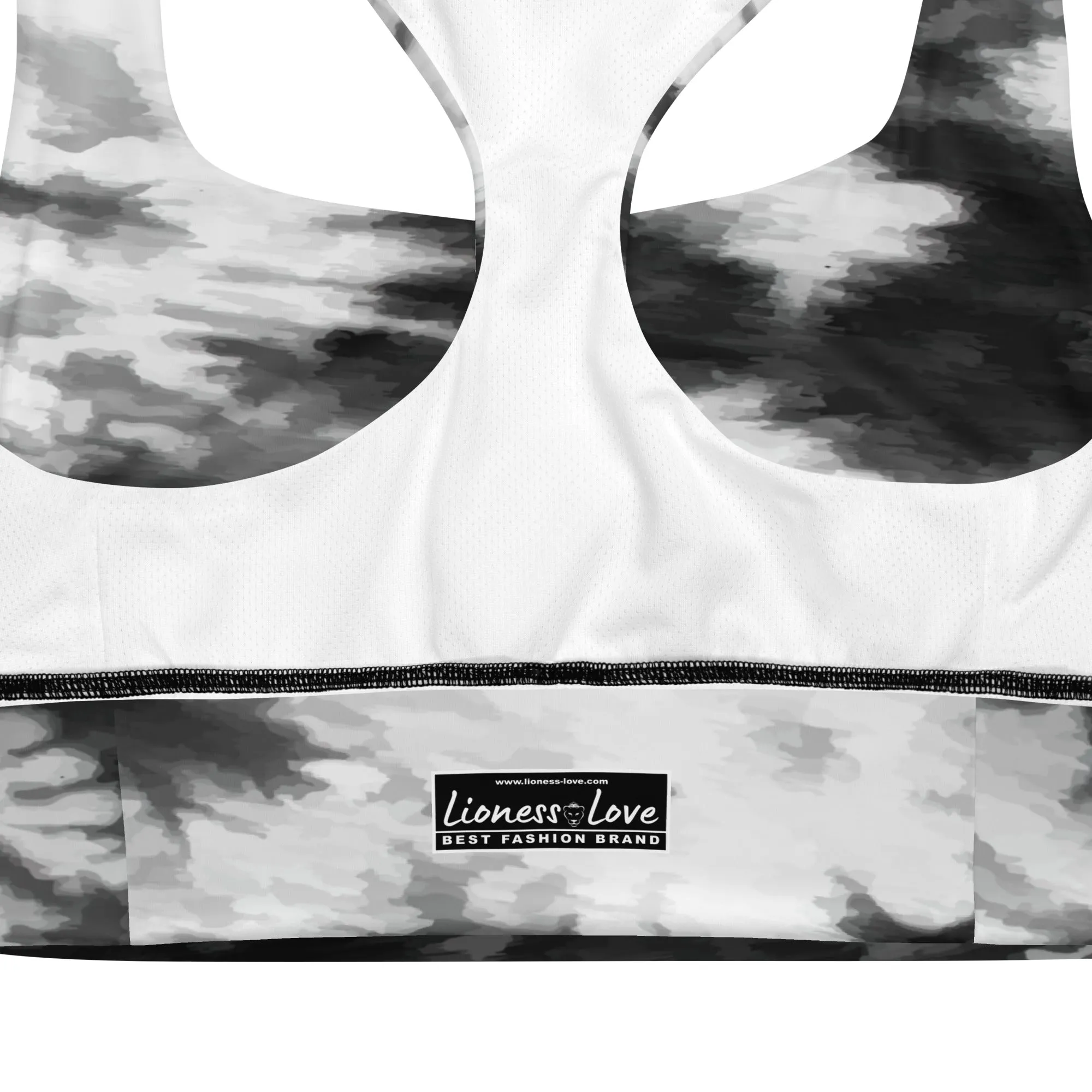 Black and White Tie Dye Fitness Top, lioness-love