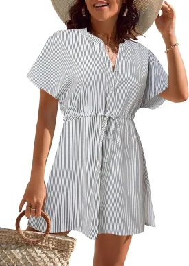 Blooming Jelly Women's Swimsuit Cover Ups Button Down Bathing Suit Coverups Bikini Beach Dress for Swimwear
