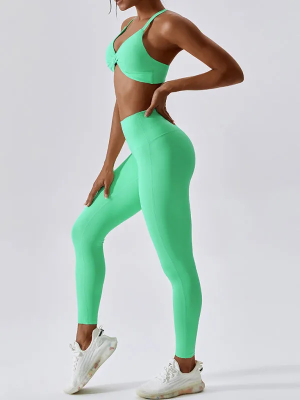 Chic knotted sports Bra