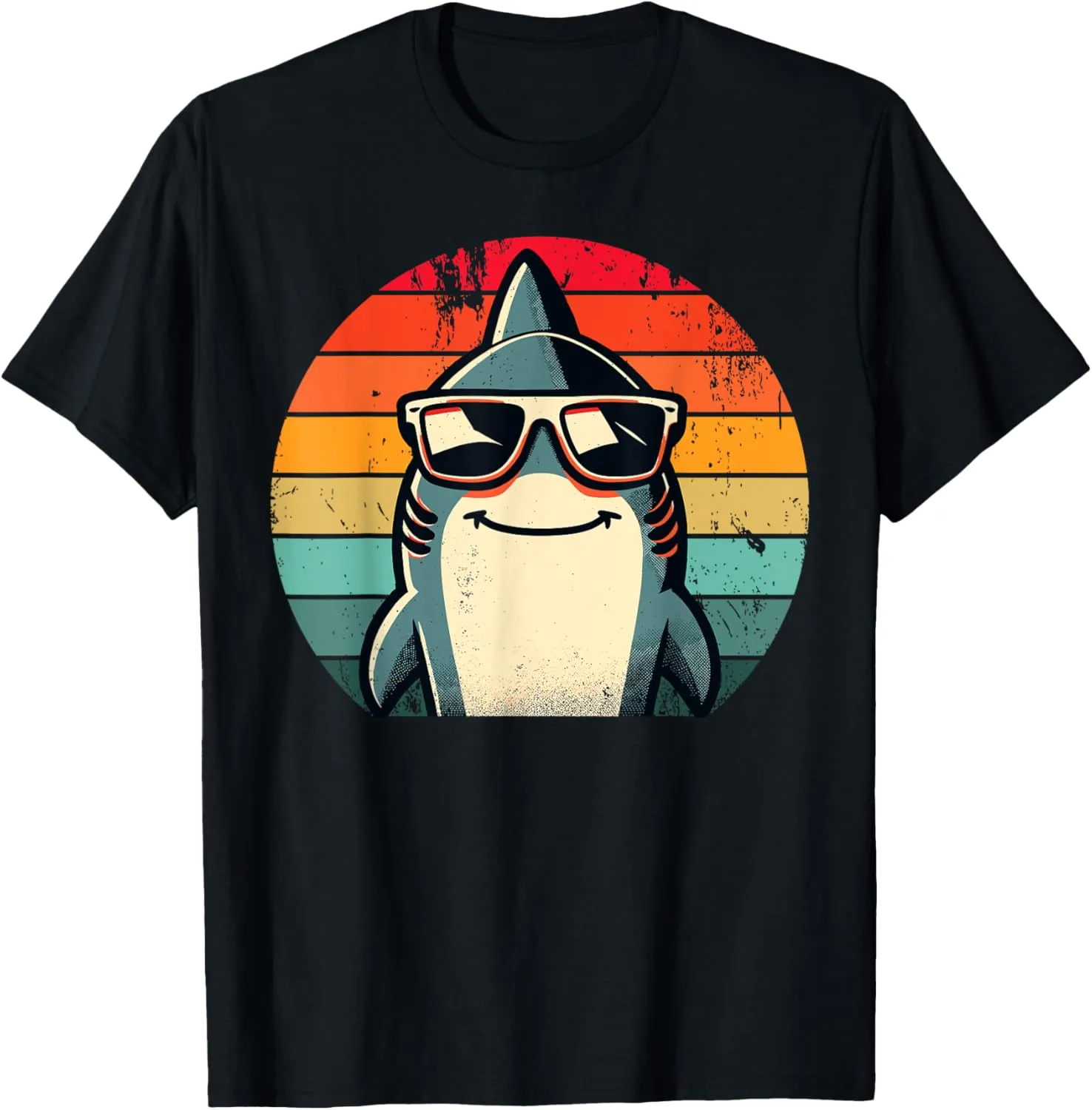 Cool Retro Shark in Sunglasses 70s 80s 90s Funny Shark T-Shirt