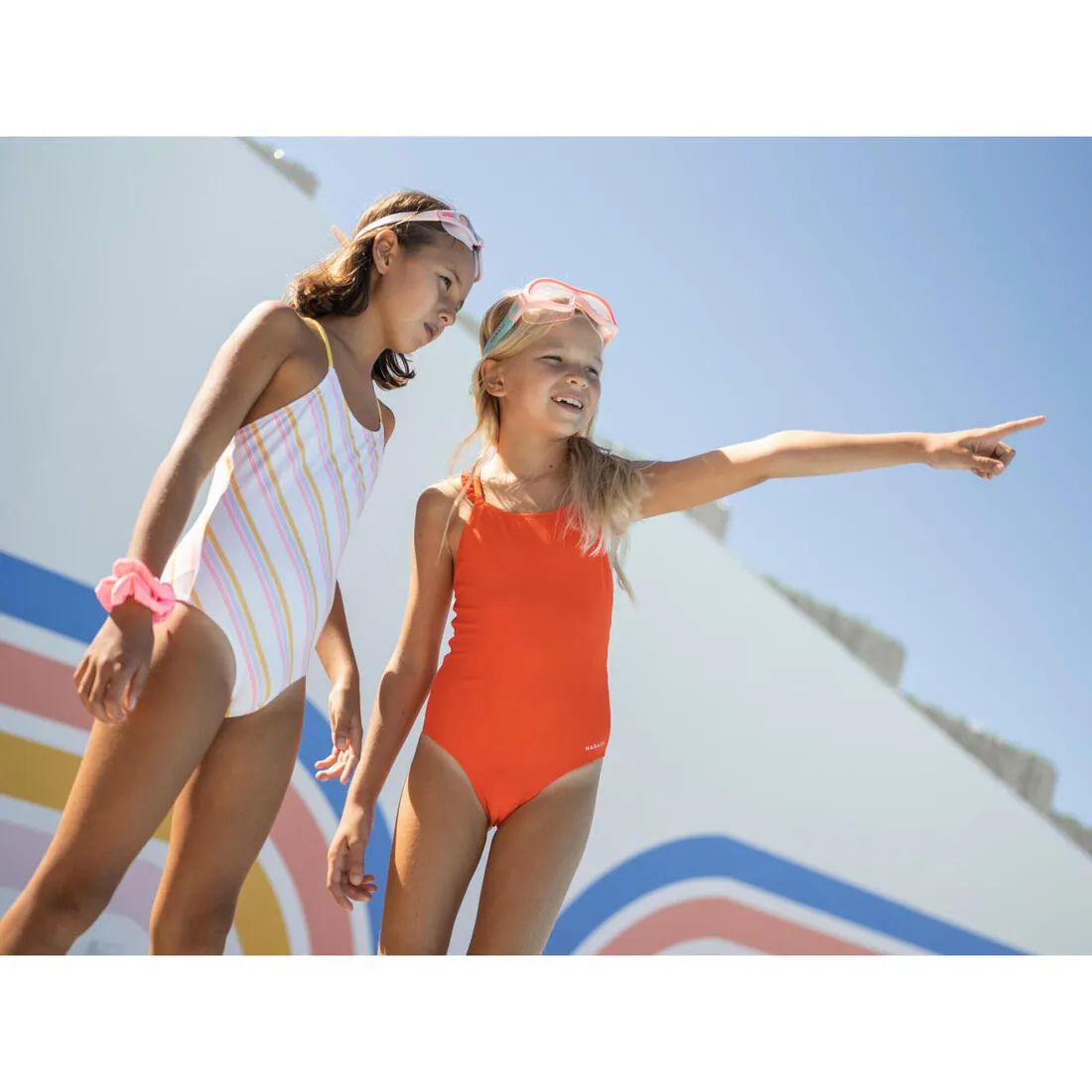 Girl’s Lila Cobe 1-piece swimsuit red
