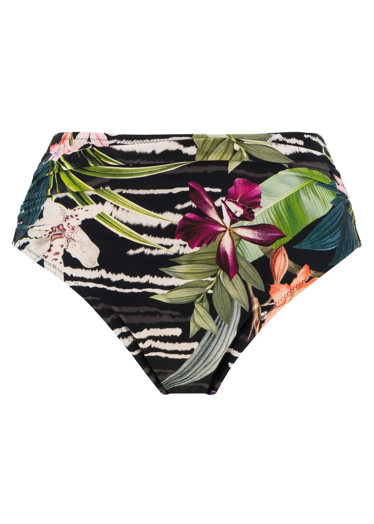 Maldives Black Tropical Full Bikini Brief