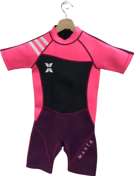 Manta Pink and Purple Short Sleeve Wetsuit XL