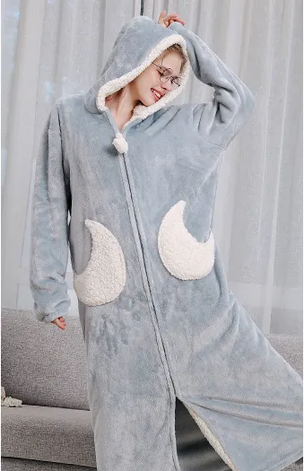 Thick Fleece Bathrobe Pyjamas
