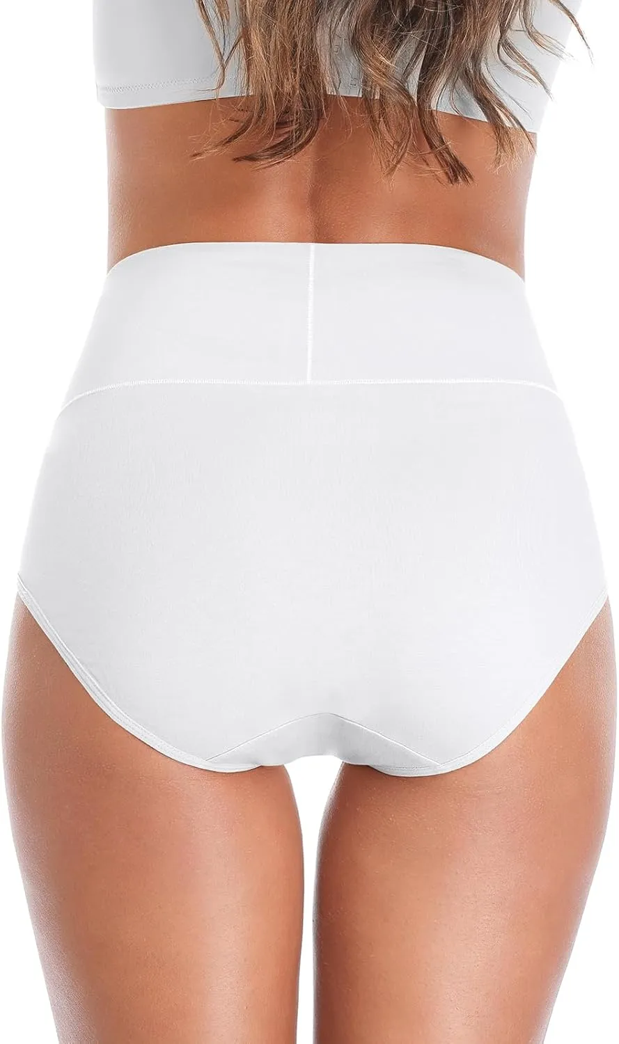 UMMISS Womens Underwear,Cotton High Waist Underwear for Women Full Coverage Soft Comfortable Briefs Panty Multipack
