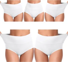 UMMISS Womens Underwear,Cotton High Waist Underwear for Women Full Coverage Soft Comfortable Briefs Panty Multipack