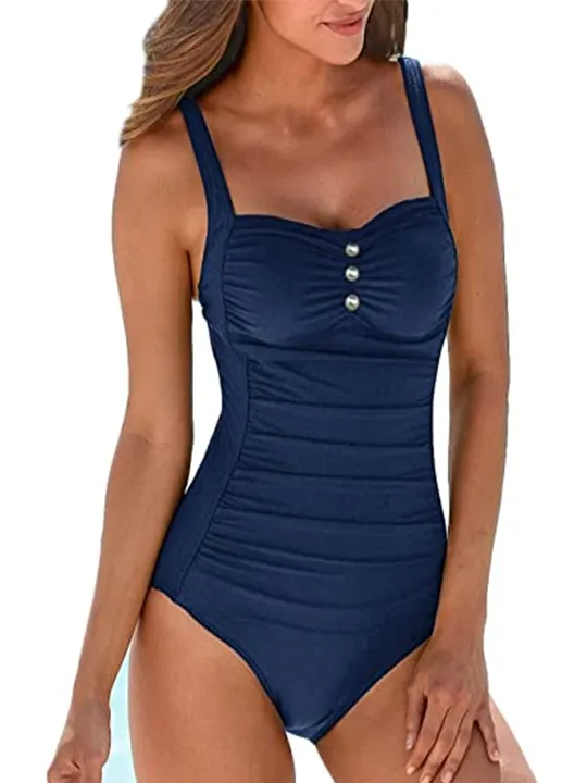 Upopby Retro Belly One-Piece Swimsuit