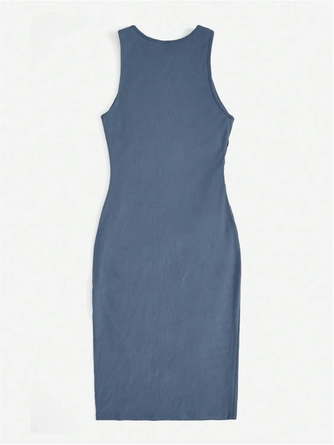 Verdusa Women's Casual Dresses High Split Midi Dresses Knit Bodycon Tank Dress